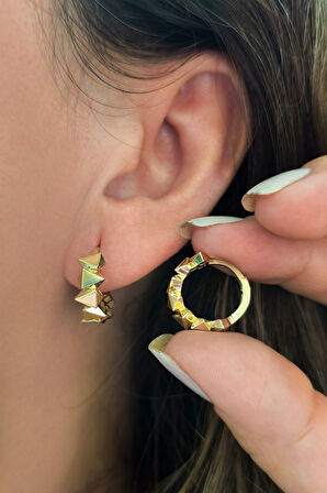 Pirmamit Model 1.7 Cm Altın Günlük Halka Küpe