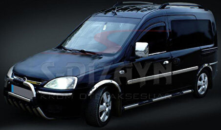 S-Dizayn Opel Combo C Krom Yan Kapı Çıtası 4 Prç 2001-2011