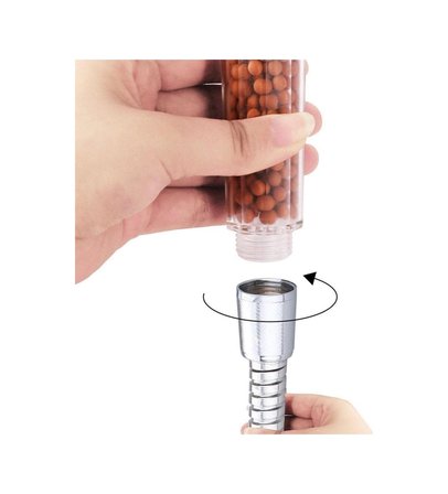 Filtreli Arıtmalı Boncuklu Set Su Tasarruflu Eco Duş Başlığı Hortum Mafsal Diğer