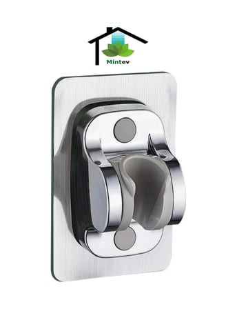 Krom Nano Kendinden Yapışkanlı Banyo Duş Başlığı Askısı 15 Kg Taşıma Kapasiteli Mafsal Tutacak Krom