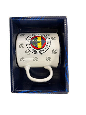 Fenebahçe Lisanslı Kupa FB Logolu Mug Hediye Ahşap Kutulu