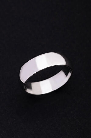 Eliana Tek Gümüş Alyans Yüzük Söz Nişan Yüzükleri Kişiye Özel Ahşap Kutulu