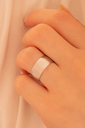 Eliana Tek Gümüş Alyans Yüzük Söz Nişan Yüzükleri Kişiye Özel Ahşap Kutulu