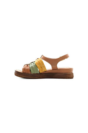 VENÜS KADIN HAKİKİ DERİ ORTOPEDİK TABAN COMFORT CASUAL GÜNLÜK SANDALET (36-40)  23Y 2216412Y Z