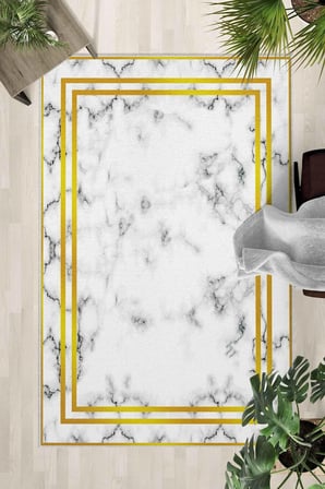Kaymaz Taban Yıkanabilir Halı – Mutfak, Salon, Yatak Odası için Modern Dijital Baskı Halı (SLNHALI66