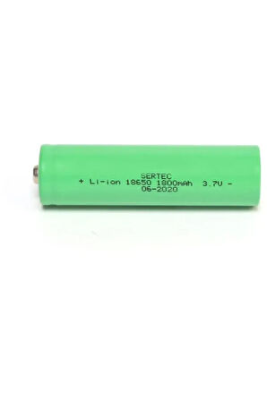 18650 Li-ion 3.7 V 1800 mAh Şarj Edilebilir Pil Sertec - 2 Adet