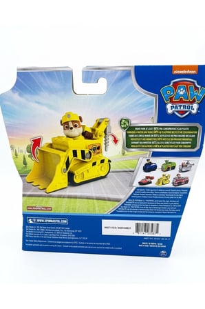 Paw Patrol Rubble Buldozer ve Figür Seti - Hareketli Kepçeli Lisanslı Kurtarma Aracı