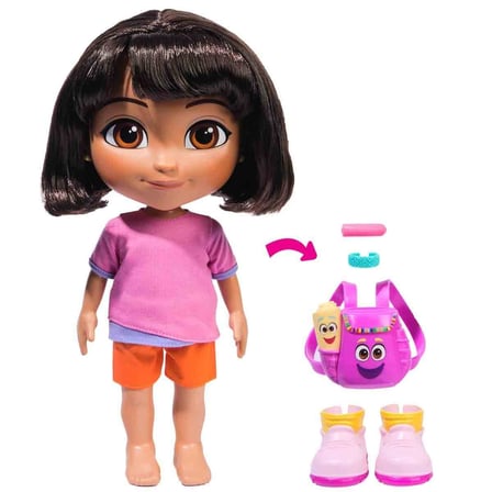 Dora Şarkı Söyle ve Keşfet Bebeği 30 cm - İnteraktif Sırt Çantalı Eğitici Oyuncak (Piller Dahil)