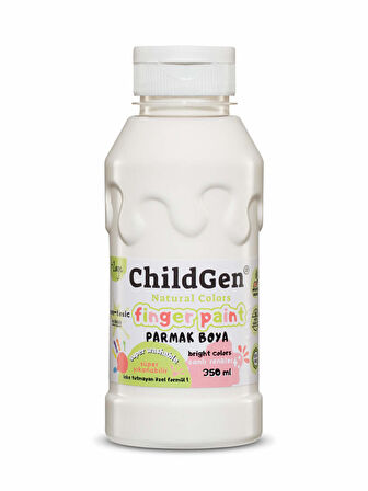 ChildGen Süper Yıkanabilir Parmak Boya 350ml - Beyaz