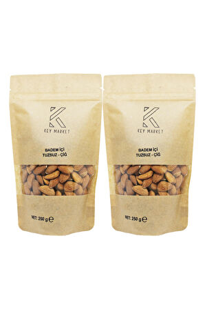 KEY MARKET 500 Gram Doğal, Çiğ Badem İçi