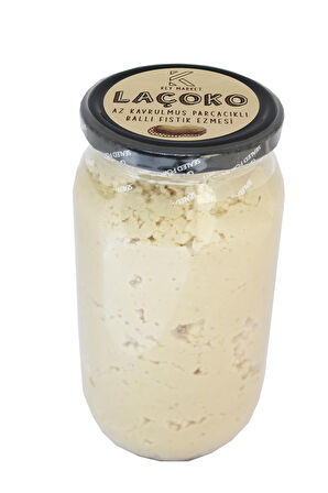 LAÇOKO 2  KG Şekersiz, Katkısız, Glutensiz, Az Kavrulmuş (ÇİĞ) Parçacıklı Ballı Fıstık Ezmesi