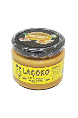 LAÇOKO 550 Gram Şekersiz, Katkısız, Glutensiz, Vegan, Doğal Çifte Kavrulmuş Yer Fıstığı Ezmesi