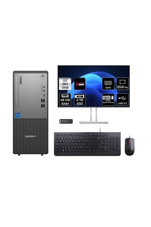 ThinkCentre Neo 50T G5 i5 13400 48GB 4TB SSD RX550/4GB FDOS Masaüstü Bilgisayar + 23.8"