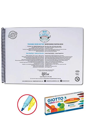 -tükenmez Resim Defteri-2 - 35x50cm & Carioca 6 Lı