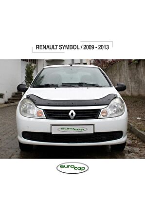 Renault Symbol Ön Kaput Koruma Rüzgarlığı 3mm Akrilik (Abs) Parlak Siyah Deflektör 2009-2013