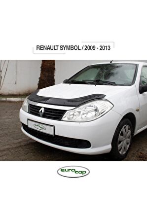 Renault Symbol Ön Kaput Koruma Rüzgarlığı 3mm Akrilik (Abs) Parlak Siyah Deflektör 2009-2013