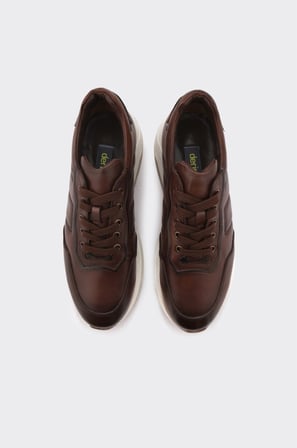 Hakiki Deri Bağcıklı Erkek Sneaker