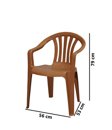 Omnipazar MT-GF101 Carrera Plastik Bahçe Balkon Koltuk Sandalye 4'lü Set 