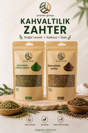 Promar Group Kahvaltılık Zahter Paketi – Filistin Zahteri ve Geleneksel Zahter 2 x 200 G