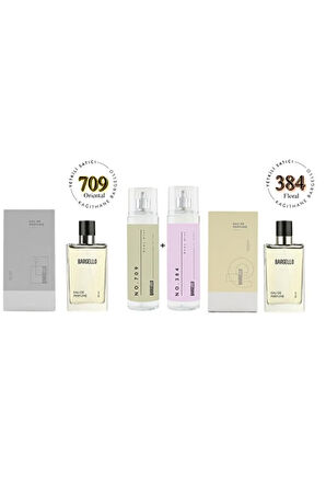 709 384 Kadın / Erkek Parfüm Edp No:709 No:384 Body Mist Edt - Mnms7093584bmset