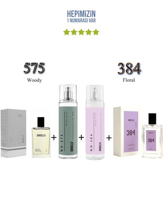 575 + 384 Erkek/Kadın Parfüm Edp 50 ml Woody/Floral + No: 575 + No: 384 Erkek/Kadın Body Mist Edt 210 ml Woody/Floral -Mnms575384bmset