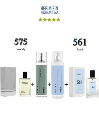 575 + 561 Erkek Parfüm Edp 50 ml Woody/Fresh + No: 575 + No: 561 Erkek Body Mist Edt 210 ml Woody/Fresh -Mnms575561bmset