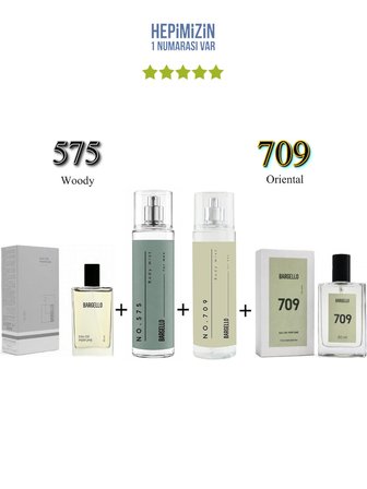 575 + 709 Erkek Parfüm Edp 50 ml Woody/Oriental + No: 575 + No: 709 Erkek Body Mist Edt 210 ml Woody/Oriental -Mnms575709bmset