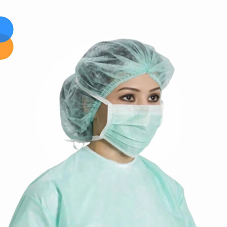 Bağcıklı 3 Katlı Cerrahi Maske 100'lü - 1 Kutu