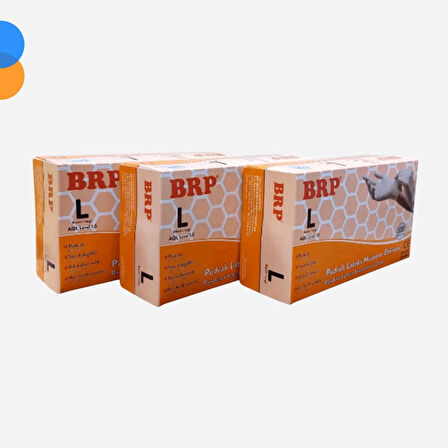 BRP Pudralı Lateks Muayene Eldiven Small (S) 100'lü Kutu X 20 Kutu - 1 Koli