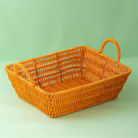 Porsima 301a 3lü Düzenleyici Dikdörtgen Hasır Sepet Seti Ekmeklik