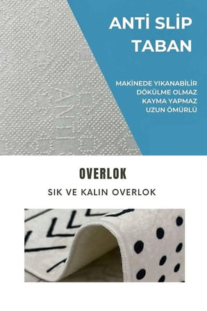 Kaymaz Taban Yıkanabilir Halı – Mutfak, Salon, Yatak Odası için Modern Dijital Baskı Halı (SLNHALI03