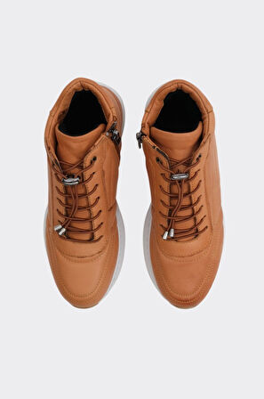 Fermuarlı Hakiki Deri Kadın Bot 