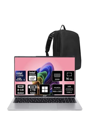 Aspire Lite Core Ultra 5 125H 8GB RAM 2TB SSD 16" FHD+ 120Hz W11H Dizüstü Bilgisayar AL16-71P