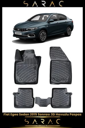 Fiat Egea Sedan 2018 Model Araca Özel 3d Havuzlu Paspas