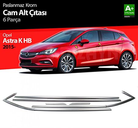 S-Dizayn Opel Astra K HB Krom Cam Çıtası 6 Prç. 2015 Üzeri