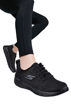 Skechers Go Walk Flex Air-Cooled Goga Mat Taban Kadın Siyah Günlük Spor Ayakkabı