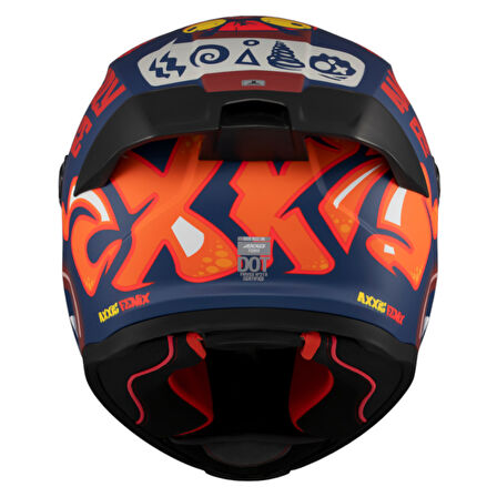 Axxis Kapalı Kask Fenix Angry Face C5 Mat Kırmızı
