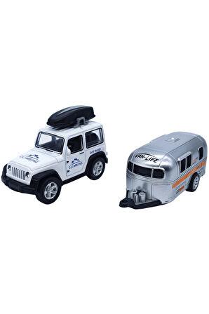 Gokiddy Diecast Metal Araba Karavanlı 61501