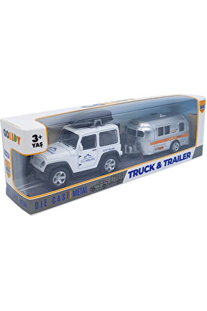 Gokiddy Diecast Metal Araba Karavanlı 61501