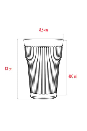Akrilik Mürdüm 6'lı Uzun Bardak & Su Meşrubat Bardağı 400 ml ( Cam Değildir )
