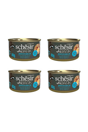 Schesir After Dark Parça Etli Tavuk ve Bıldırcın Yumurtalı Kedi Konserve 80 Gr. X 4 Adet