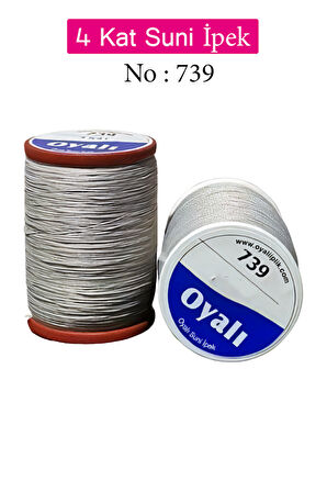 Oyalı 4 Kat Suni İpek İplik İğne Oyası Boncuk İpi Tığ Oyası No:739
