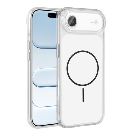 iPhone 17 Air Kılıf Metal Buton Tasarımlı İkonik Sert Silikon Kapak