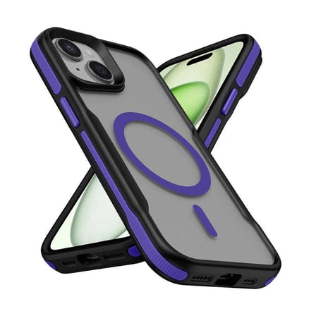 iPhone 14 Kılıf Magsafe Şarj Özellikli Renkli Kenar Airbag Şeritli Lüx Kapak