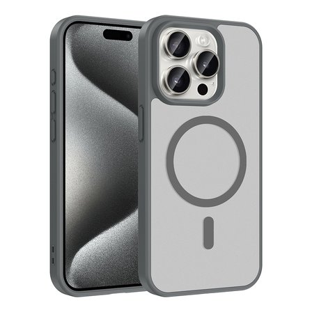 iPhone 15 Pro Max Kılıf Magsafe Şarj Özellikli Mat Tasarım Lüx Babet Kapak