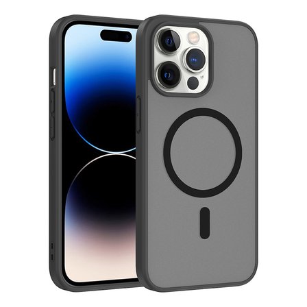 iPhone 14 Pro Max Kılıf Magsafe Şarj Özellikli Mat Tasarım Lüx Babet Kapak
