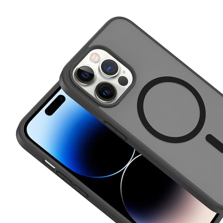 iPhone 14 Pro Max Kılıf Magsafe Şarj Özellikli Mat Tasarım Lüx Babet Kapak