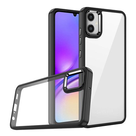 Galaxy A05 Kılıf Akrilik Kaplama Şeffaf Renkli Lens Koruma Çerçeveli Moda Luxury Kapak