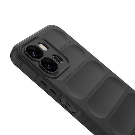 Oppo A6X Kılıf Esnek TPU Oyuklu Arka Yüzey Tasarımlı Etnik Silikon Kapak