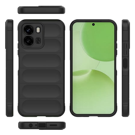 Oppo A6X Kılıf Esnek TPU Oyuklu Arka Yüzey Tasarımlı Etnik Silikon Kapak